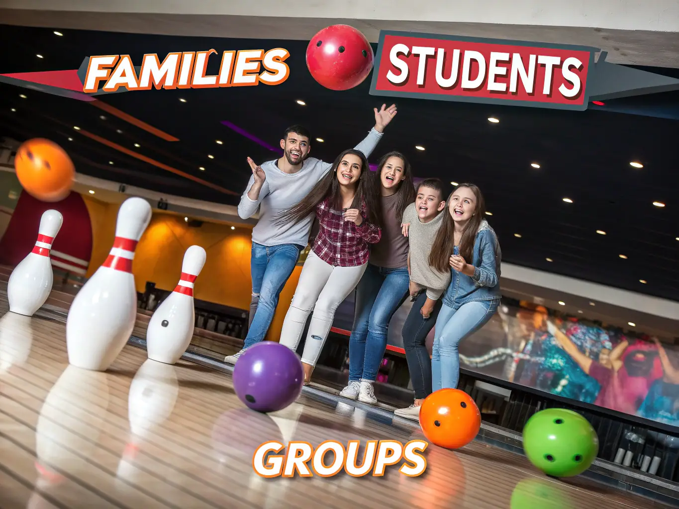 A vibrant scene from a community bowling event, with families and individuals of all ages participating and enjoying the sport in a relaxed and social atmosphere.
